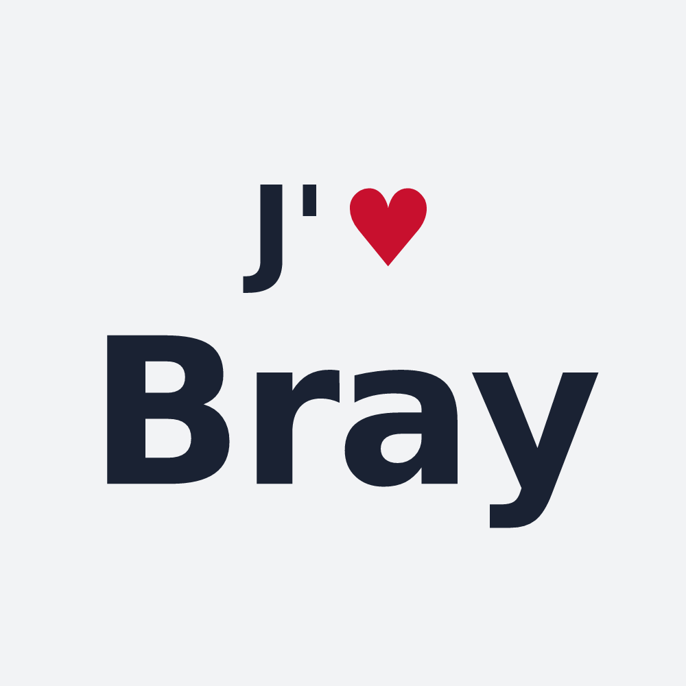 Poster personnalisé Bray — design J'aime Bray