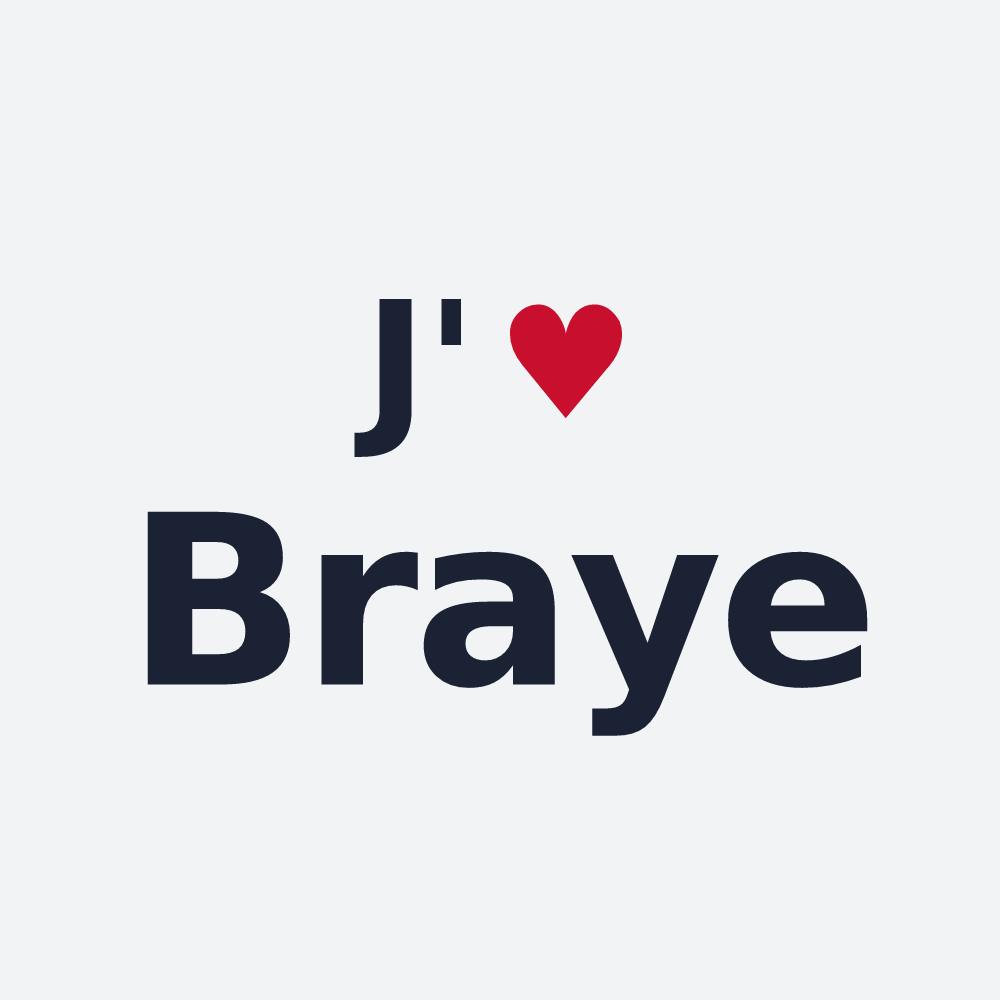 Poster personnalisé Braye — design J'aime Braye
