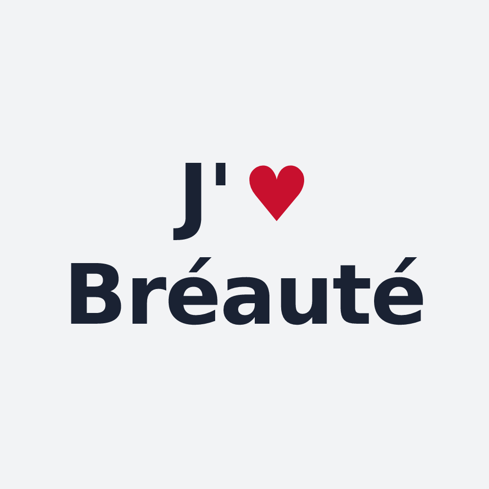 Poster personnalisé Bréauté — design « J'aime Bréauté » imprimé sur le poster