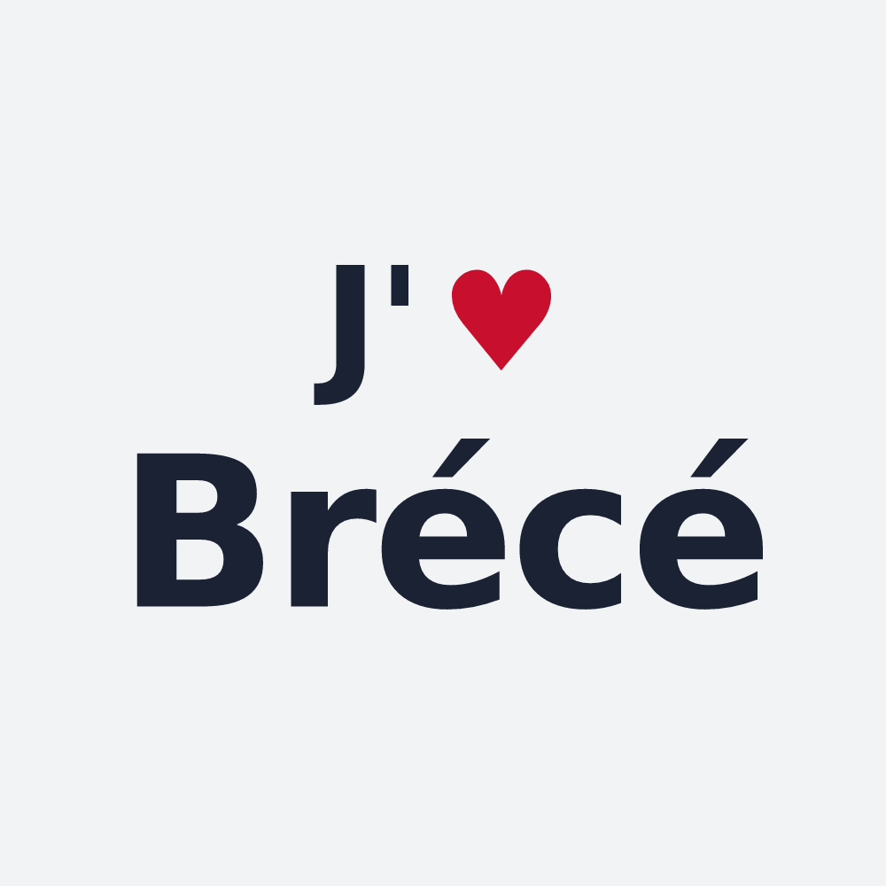 Poster personnalisé Brécé — design J'aime Brécé