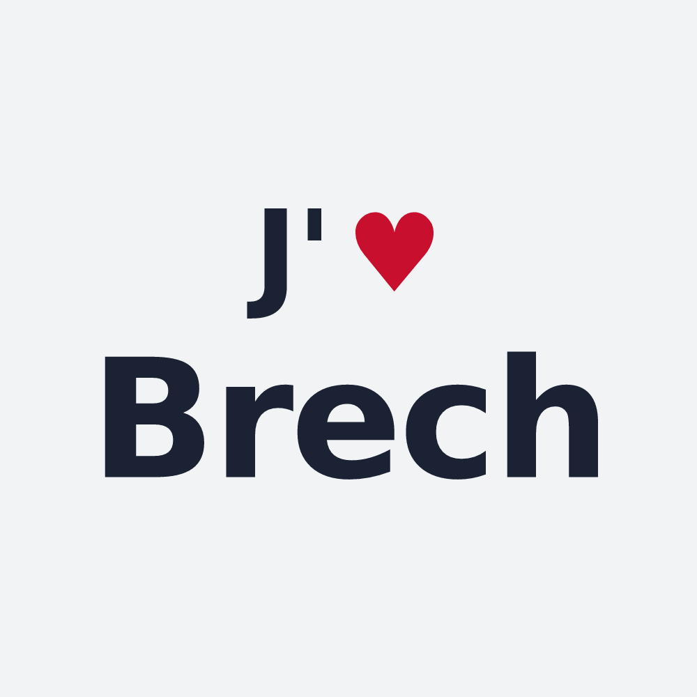 Poster personnalisé Brech — design J'aime Brech