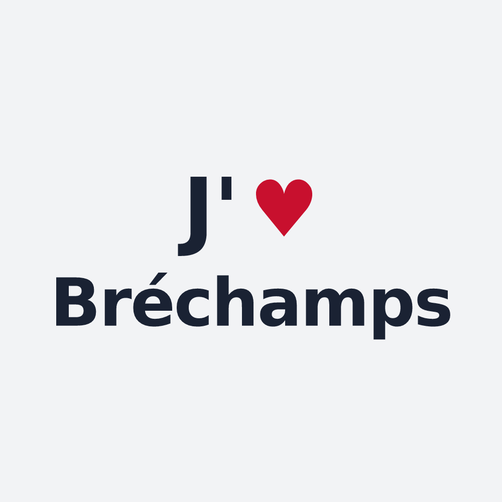 Poster personnalisé Bréchamps — design J'aime Bréchamps
