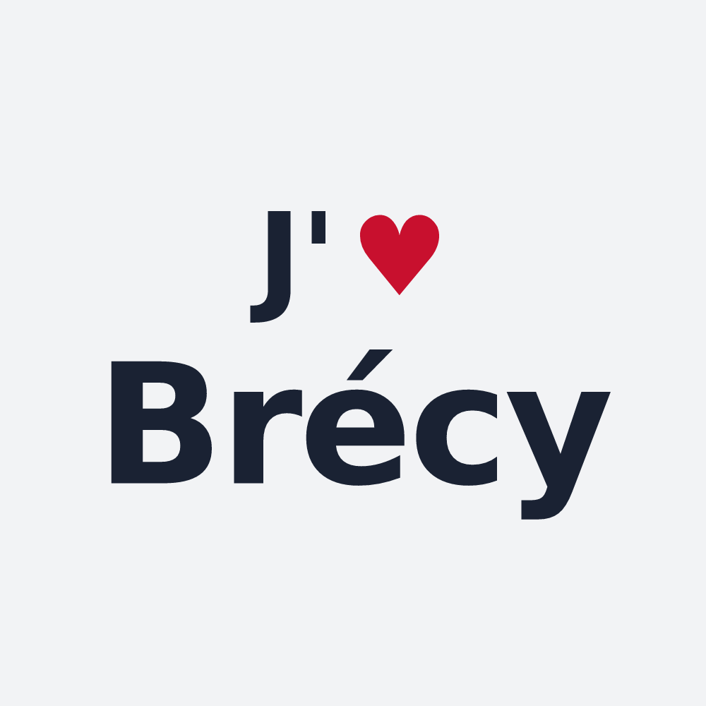 Poster personnalisé Brécy — design J'aime Brécy