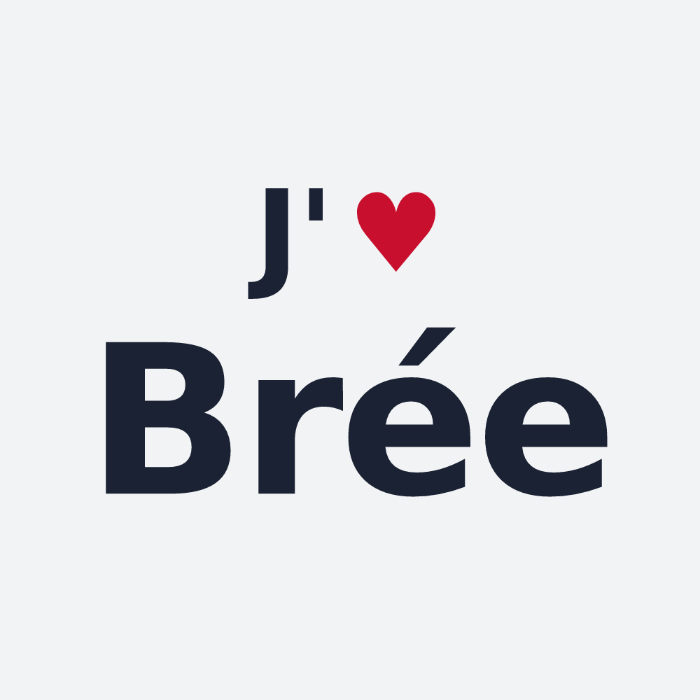 Poster personnalisé Brée — design J'aime Brée