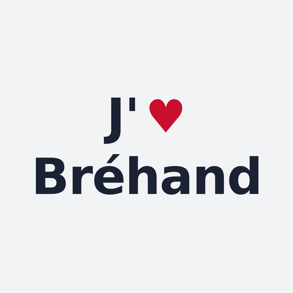 Poster personnalisé Bréhand — design J'aime Bréhand