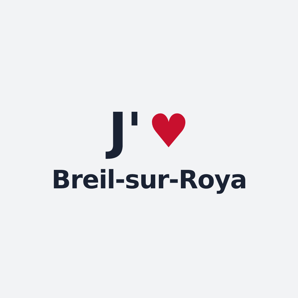 Poster personnalisé Breil-sur-Roya — design J'aime Breil-sur-Roya
