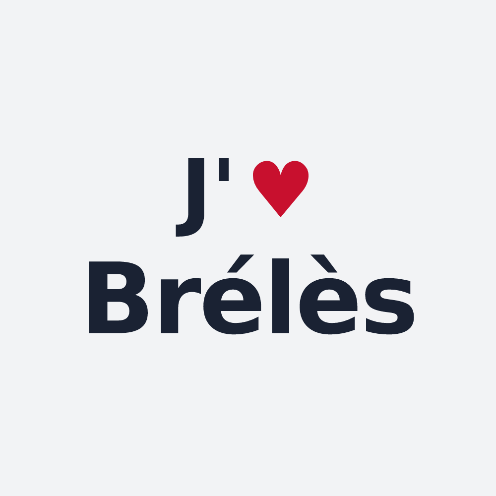 Poster personnalisé Brélès — design J'aime Brélès