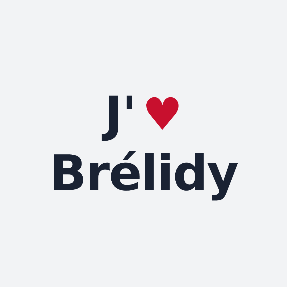 Poster personnalisé Brélidy — design J'aime Brélidy