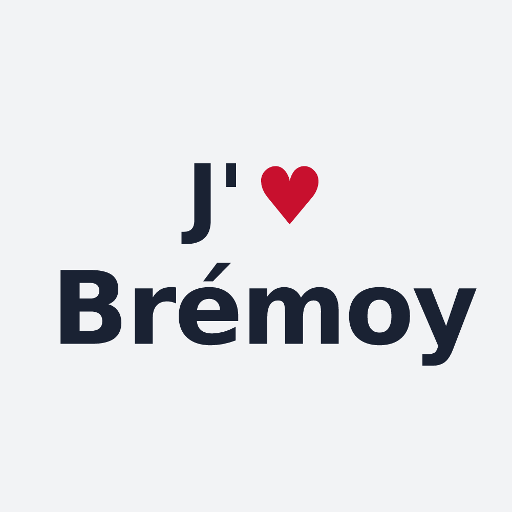 Poster personnalisé Brémoy — design J'aime Brémoy