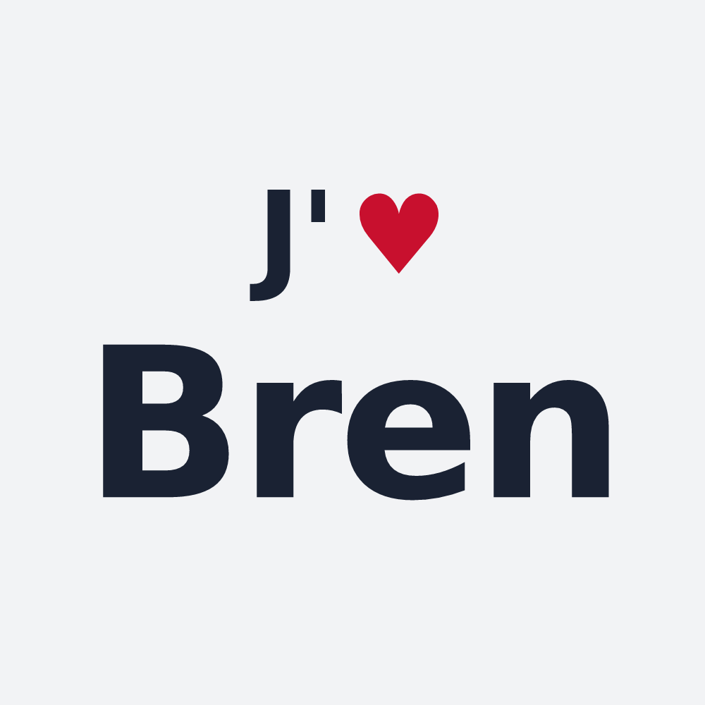 Poster personnalisé Bren — design J'aime Bren