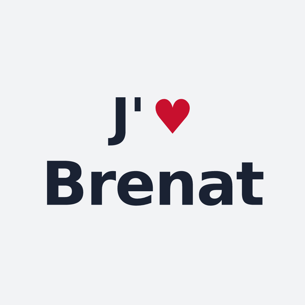 Poster personnalisé Brenat — design J'aime Brenat