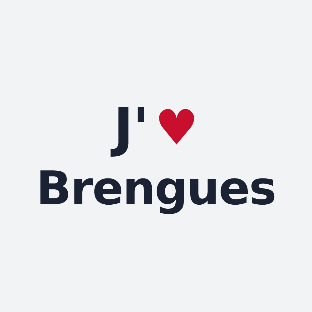 Poster personnalisé Brengues — design J'aime Brengues