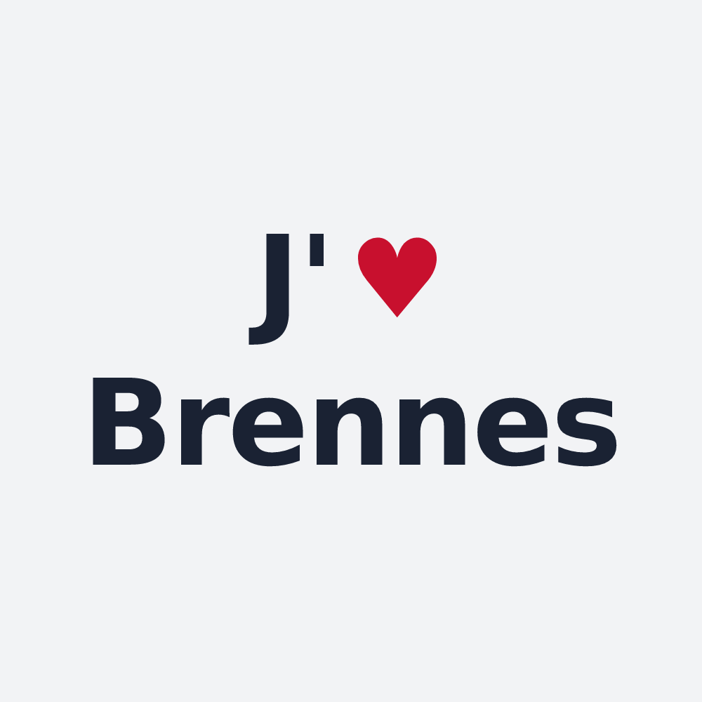 Poster personnalisé Brennes — design J'aime Brennes