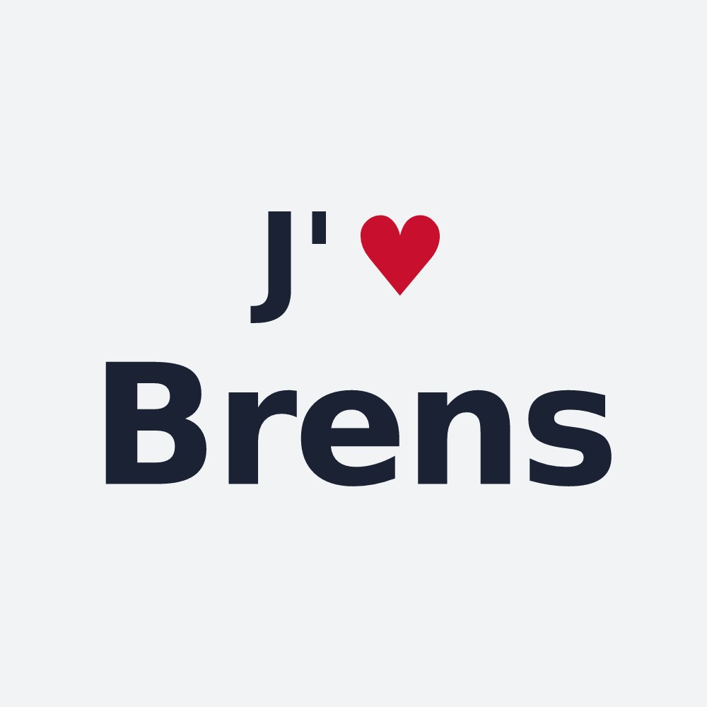 Poster personnalisé Brens — design J'aime Brens