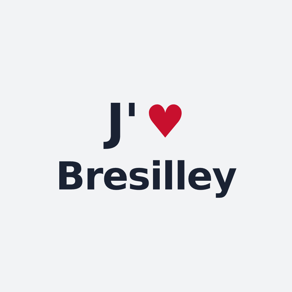 Poster personnalisé Bresilley — design J'aime Bresilley