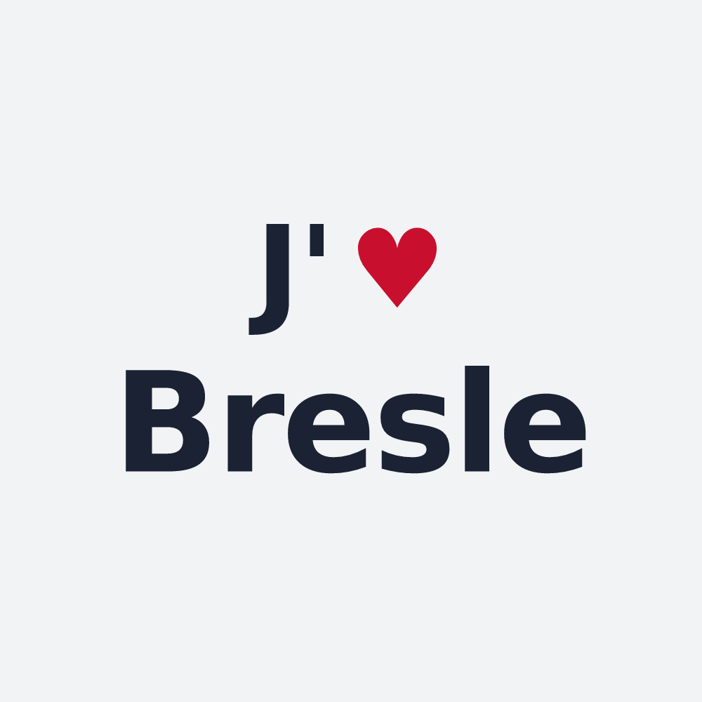 Poster personnalisé Bresle — design « J'aime Bresle » imprimé sur le poster