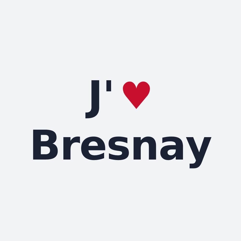 Poster personnalisé Bresnay — design J'aime Bresnay