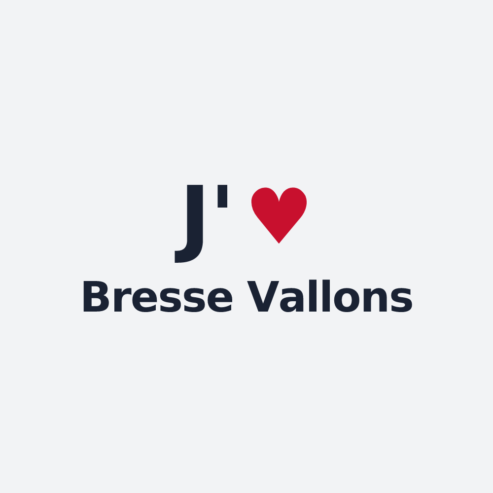 Poster personnalisé Bresse Vallons — design « J'aime Bresse Vallons » imprimé sur le poster