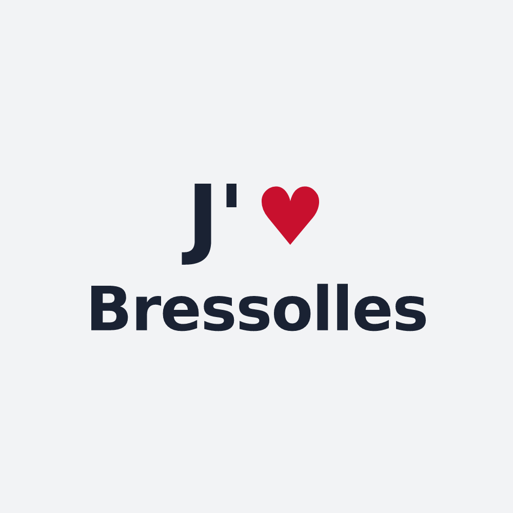 Poster personnalisé Bressolles — design « J'aime Bressolles » imprimé sur le poster