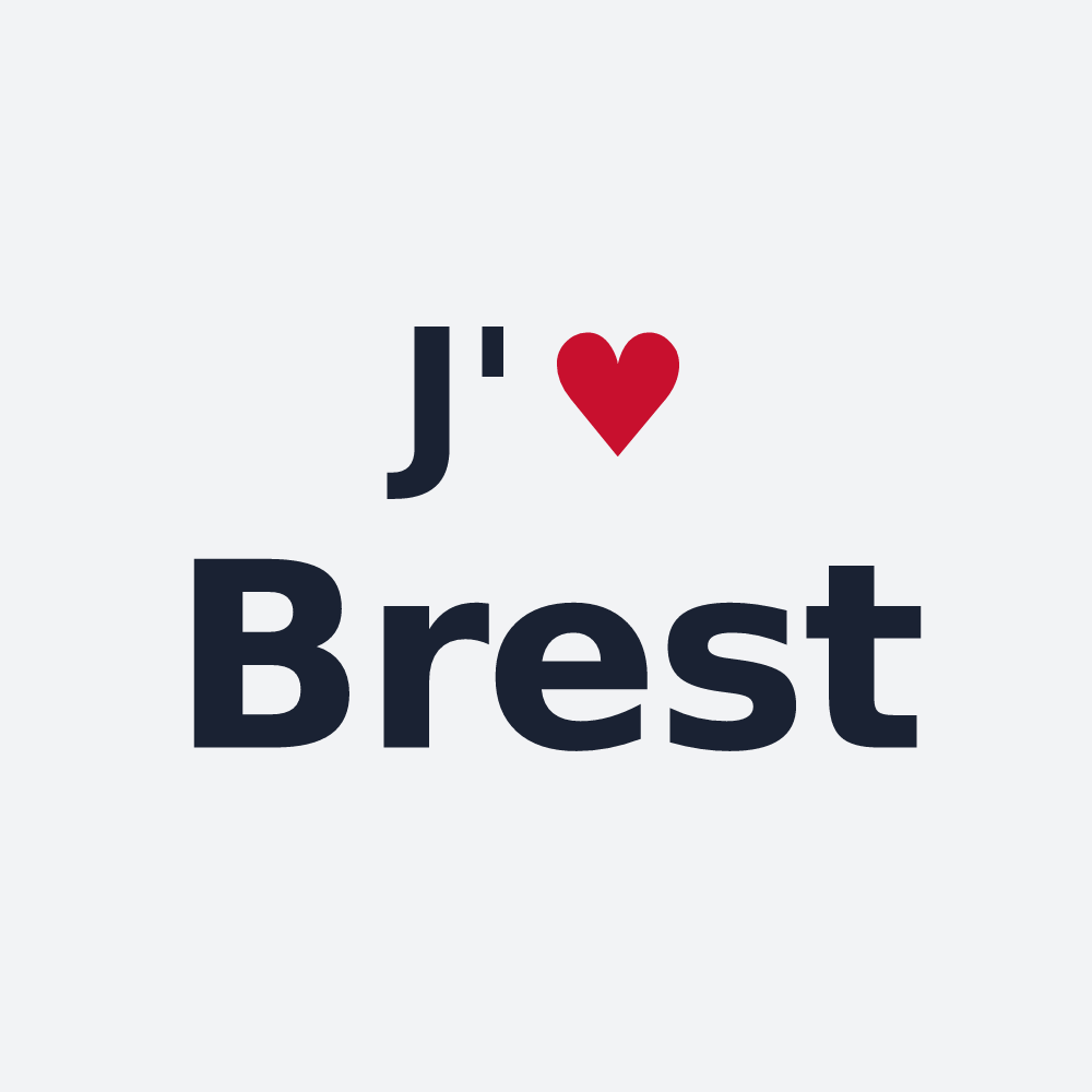 Poster personnalisé Brest — design J'aime Brest