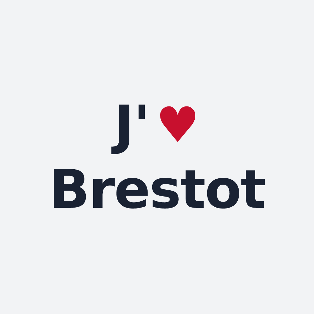 Poster personnalisé Brestot — design J'aime Brestot