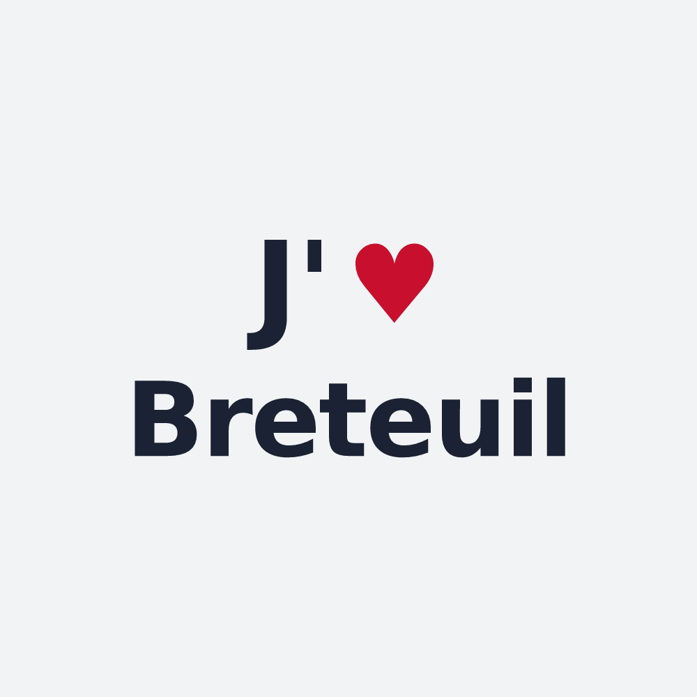 Poster personnalisé Breteuil — design J'aime Breteuil