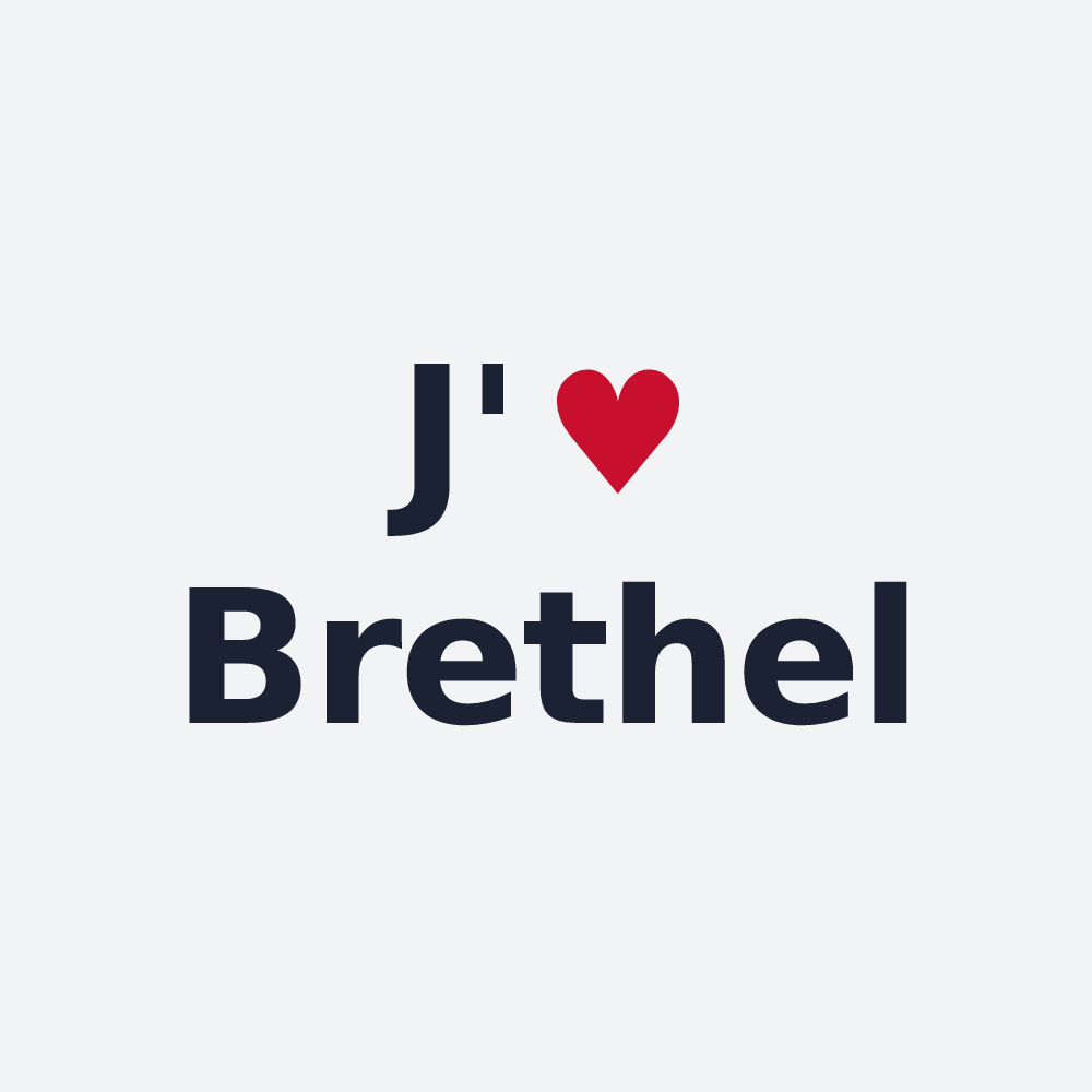 Poster personnalisé Brethel — design J'aime Brethel