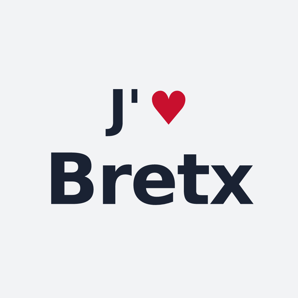 Poster personnalisé Bretx — design J'aime Bretx