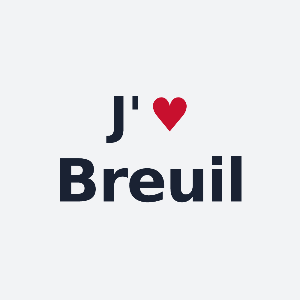 Poster personnalisé Breuil — design J'aime Breuil