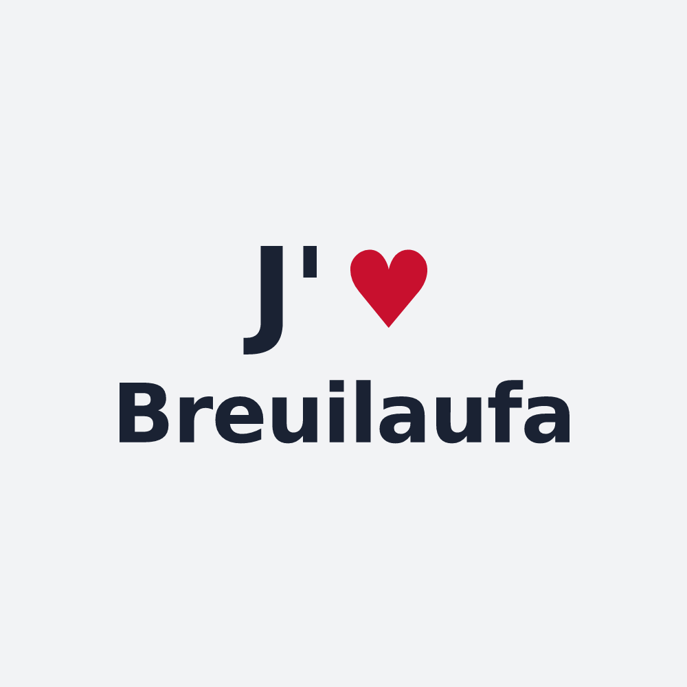 Poster personnalisé Breuilaufa — design J'aime Breuilaufa