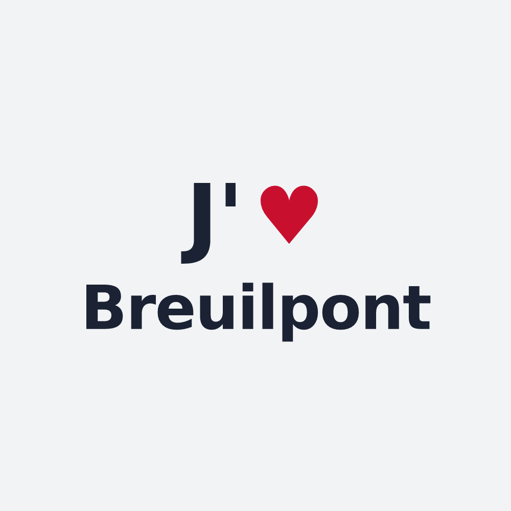 Poster personnalisé Breuilpont — design J'aime Breuilpont