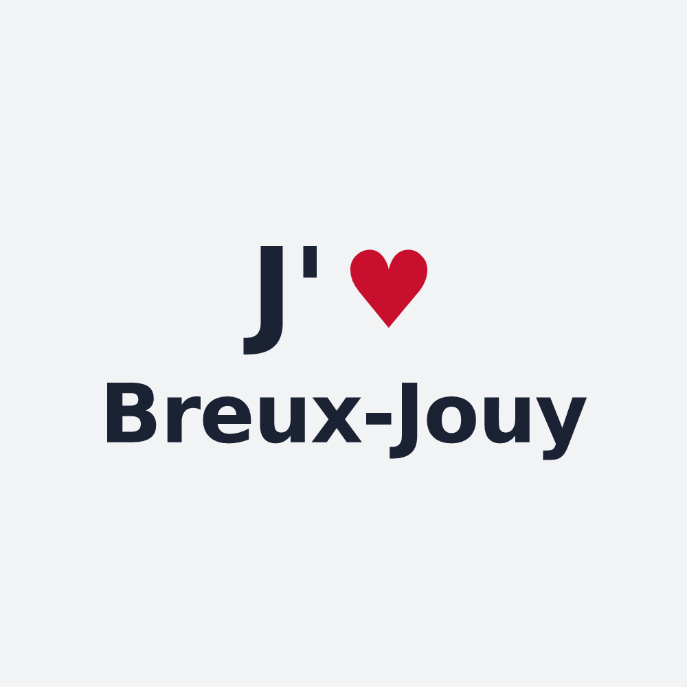 Poster personnalisé Breux-Jouy — design J'aime Breux-Jouy