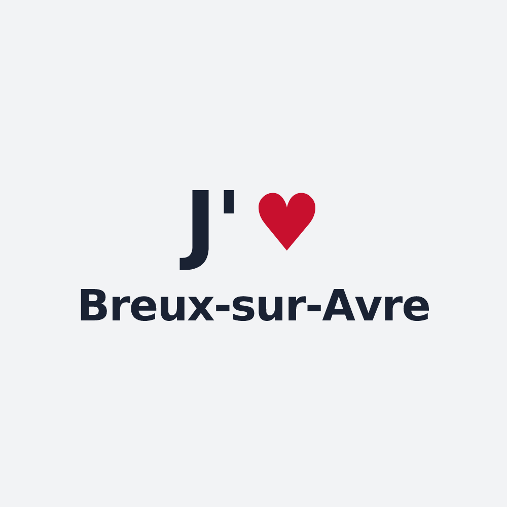 Poster personnalisé Breux-sur-Avre — design J'aime Breux-sur-Avre