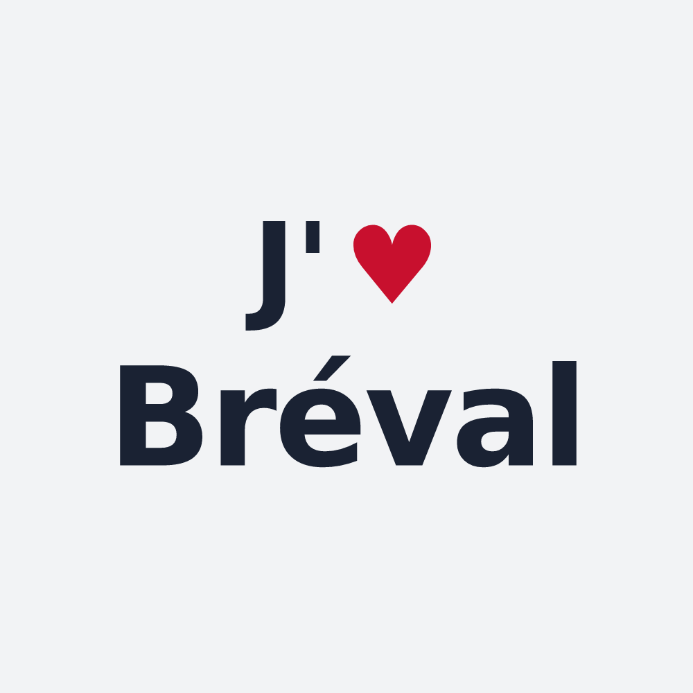 Poster personnalisé Bréval — design J'aime Bréval