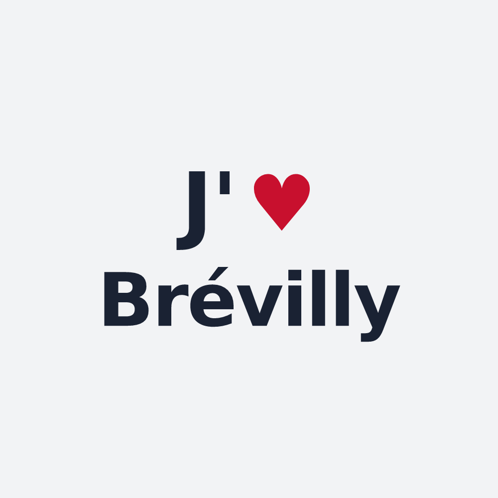 Poster personnalisé Brévilly — design J'aime Brévilly