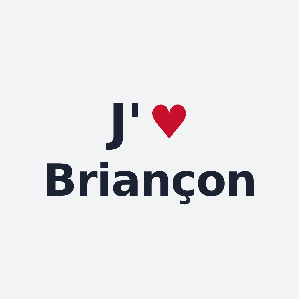 Poster personnalisé Briançon — design J'aime Briançon