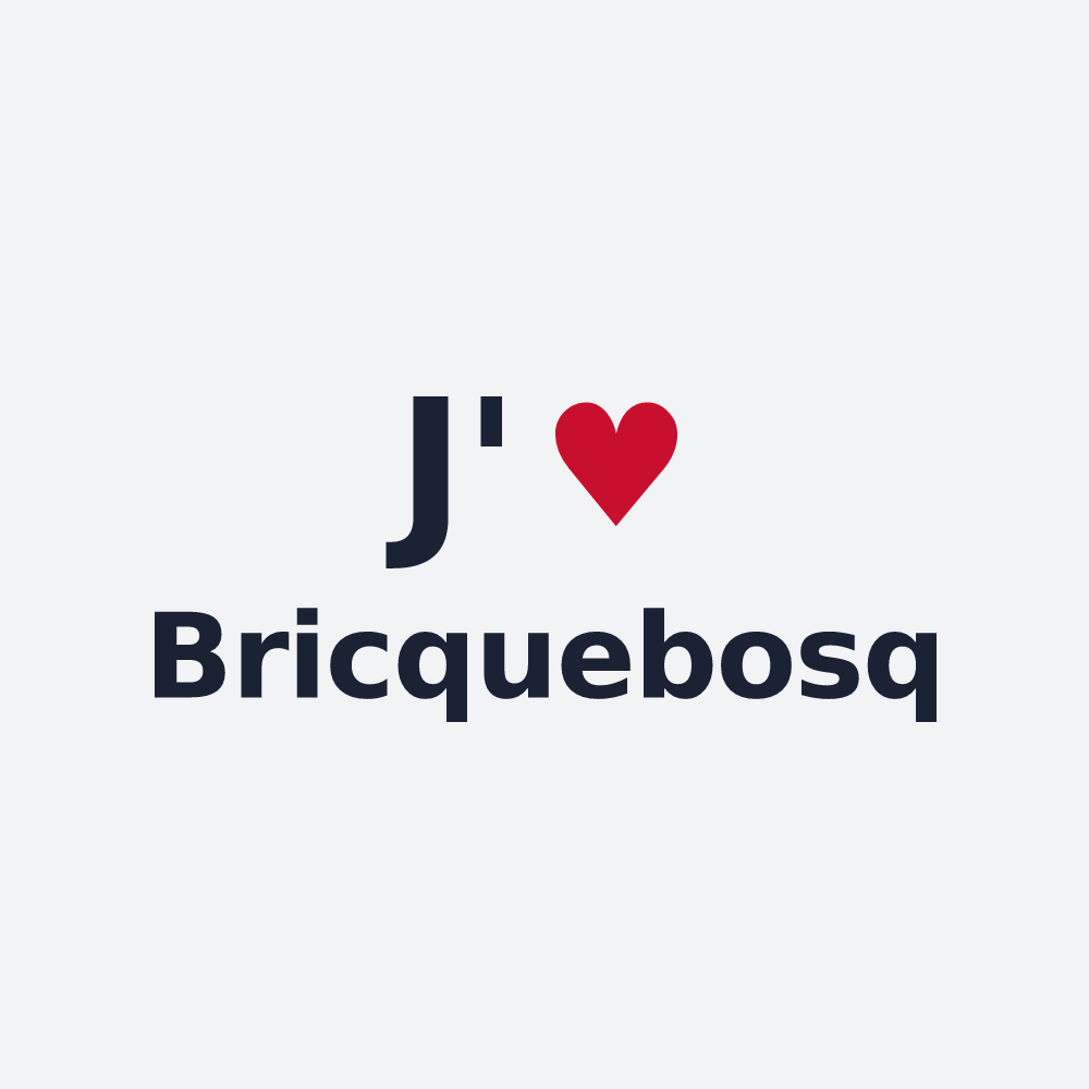 Poster personnalisé Bricquebosq — design J'aime Bricquebosq