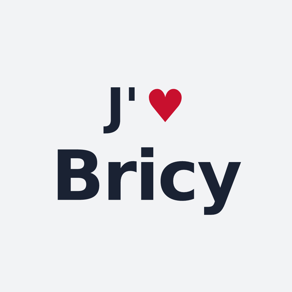 Poster personnalisé Bricy — design J'aime Bricy