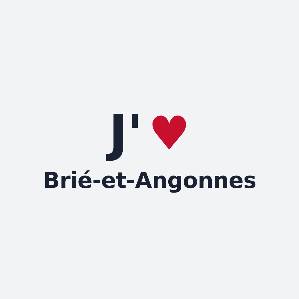 Poster personnalisé Brié-et-Angonnes — design J'aime Brié-et-Angonnes