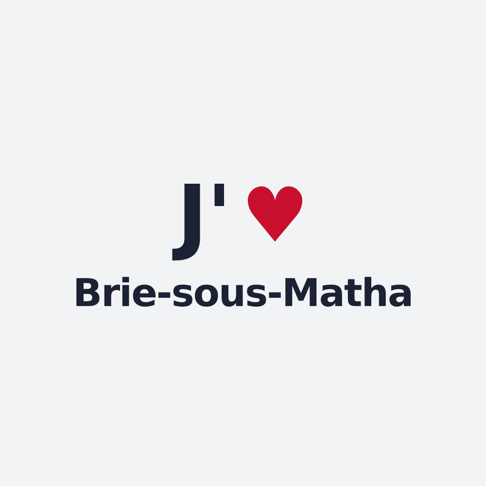 Poster personnalisé Brie-sous-Matha — design J'aime Brie-sous-Matha