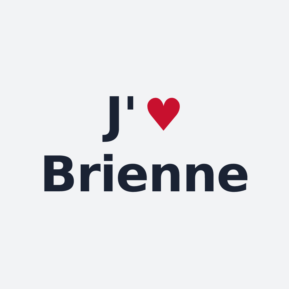 Poster personnalisé Brienne — design J'aime Brienne