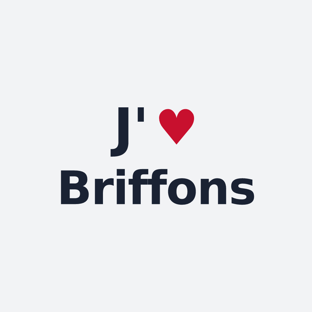 Poster personnalisé Briffons — design J'aime Briffons