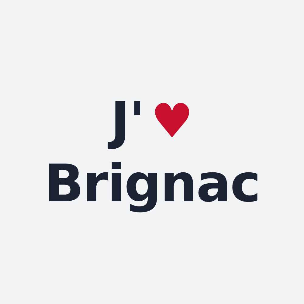 Poster personnalisé Brignac — design J'aime Brignac