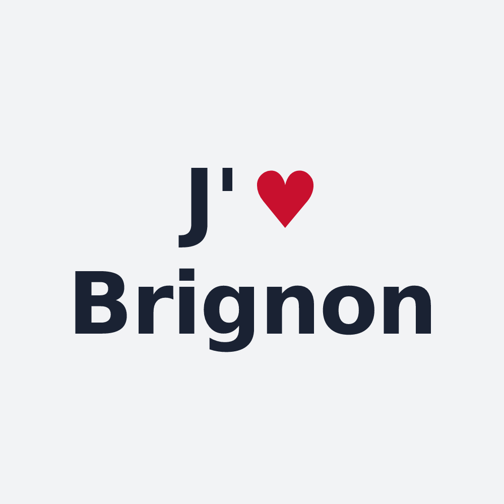 Poster personnalisé Brignon — design J'aime Brignon