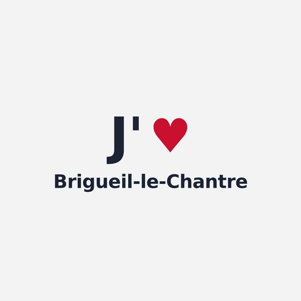 Poster personnalisé Brigueil-le-Chantre — design J'aime Brigueil-le-Chantre