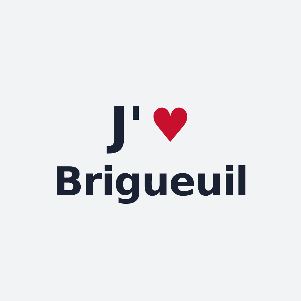 Poster personnalisé Brigueuil — design J'aime Brigueuil