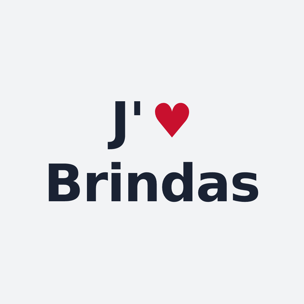 Poster personnalisé Brindas — design J'aime Brindas