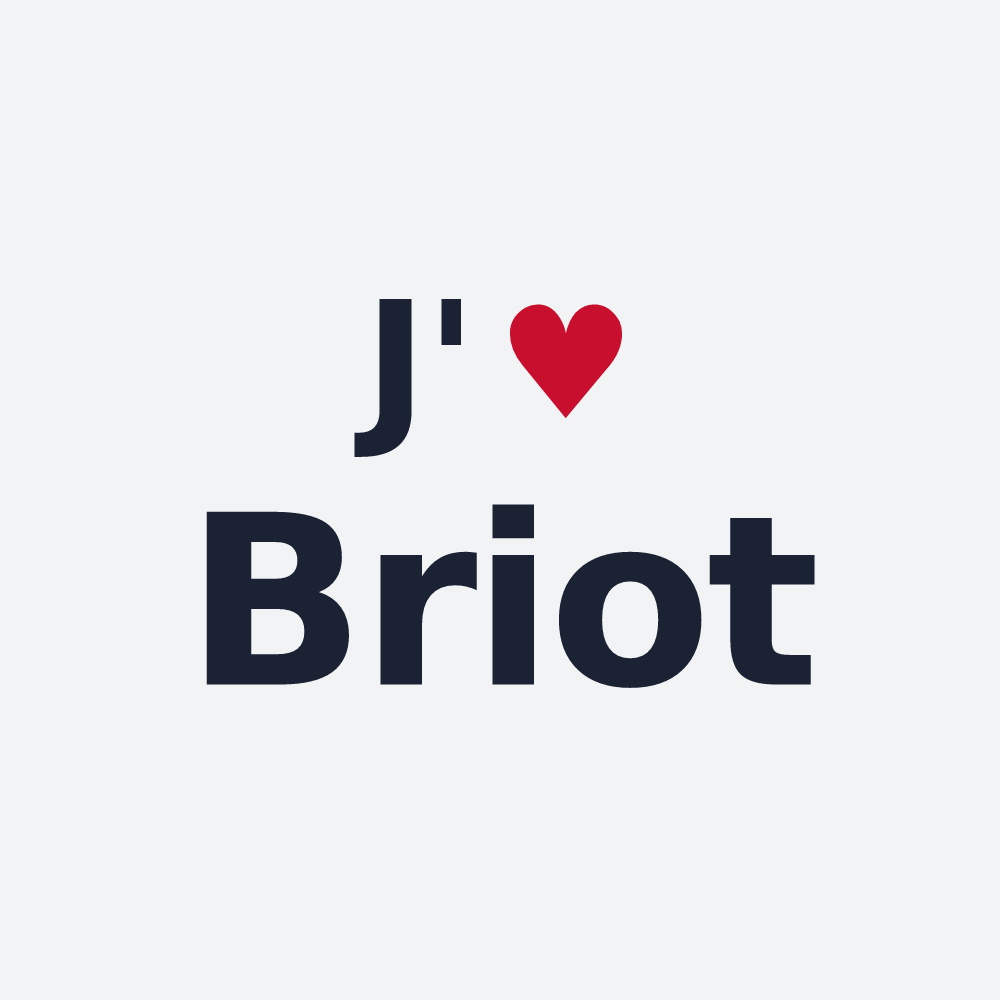 Poster personnalisé Briot — design J'aime Briot