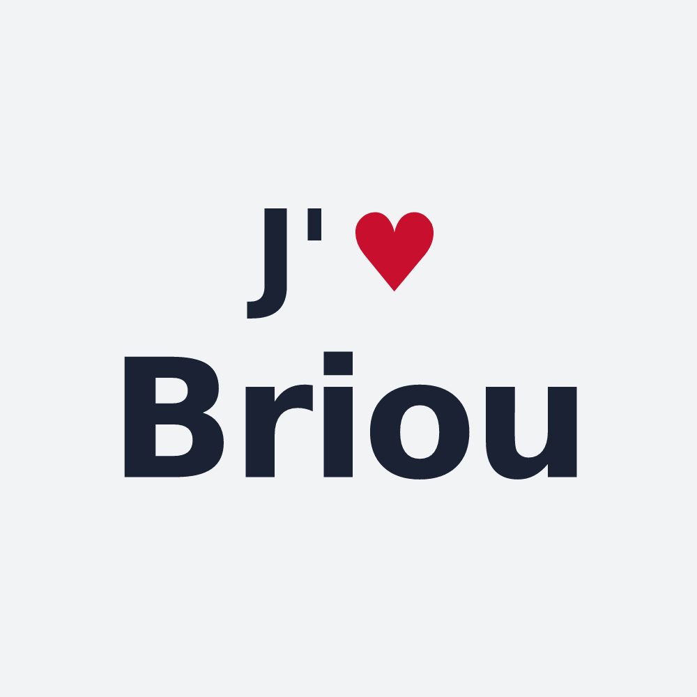 Poster personnalisé Briou — design J'aime Briou