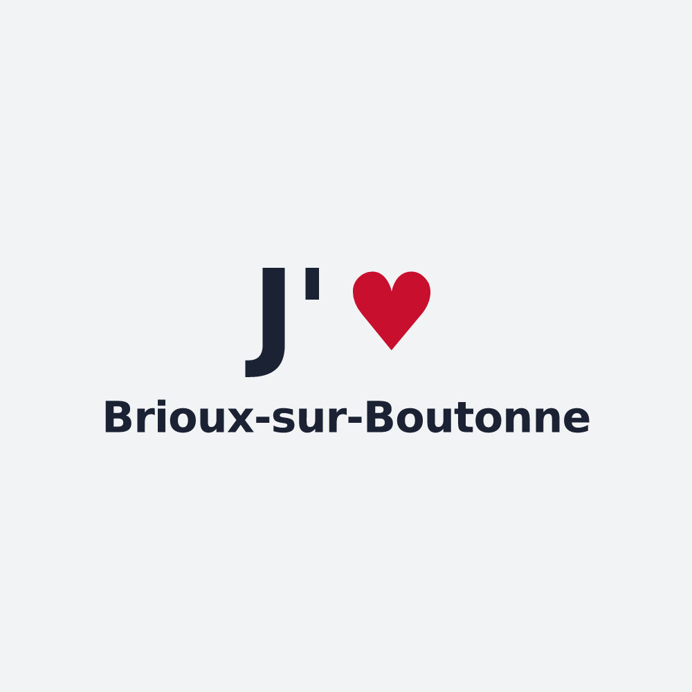 Poster personnalisé Brioux-sur-Boutonne — design J'aime Brioux-sur-Boutonne